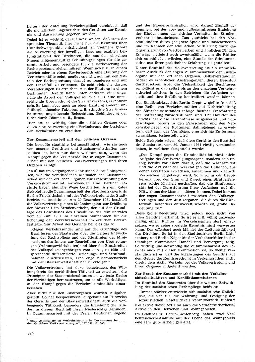 Neue Justiz (NJ), Zeitschrift für Recht und Rechtswissenschaft [Deutsche Demokratische Republik (DDR)], 16. Jahrgang 1962, Seite 440 (NJ DDR 1962, S. 440)