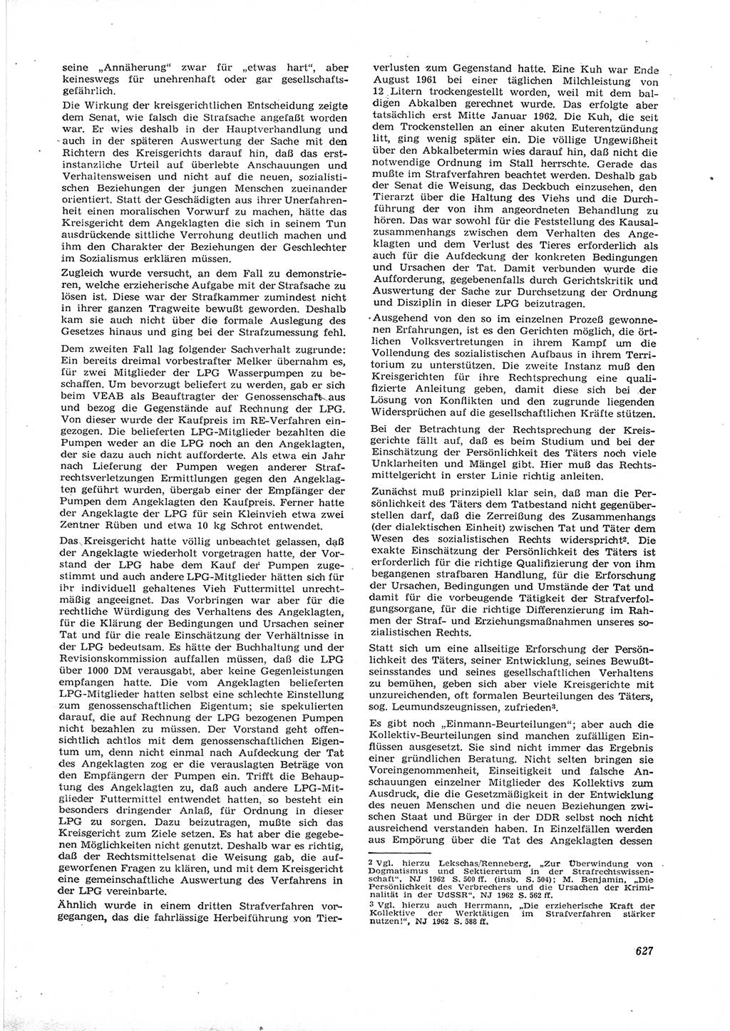 Neue Justiz (NJ), Zeitschrift für Recht und Rechtswissenschaft [Deutsche Demokratische Republik (DDR)], 16. Jahrgang 1962, Seite 627 (NJ DDR 1962, S. 627)