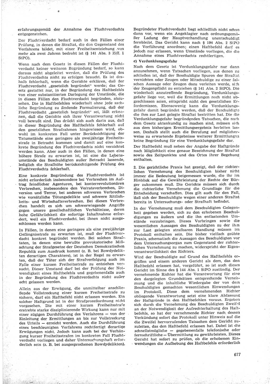 Neue Justiz (NJ), Zeitschrift für Recht und Rechtswissenschaft [Deutsche Demokratische Republik (DDR)], 16. Jahrgang 1962, Seite 677 (NJ DDR 1962, S. 677)