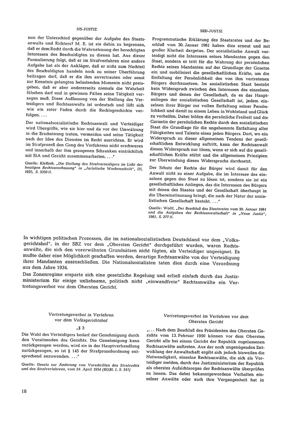 Partei-Justiz, Dokumentation über den nationalsozialistischen und kommunistischen Rechtsmißbrauch in Deutschland 1933-1963, Seite 18 (Part.-Just. Dtl. natsoz. komm. 1933-1963, S. 18)