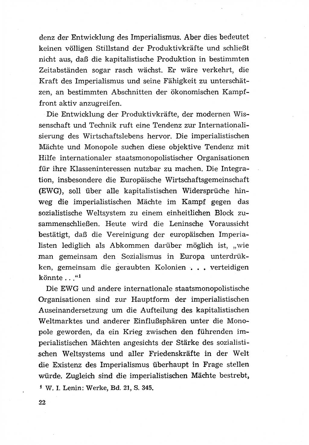 Programm der Sozialistischen Einheitspartei Deutschlands (SED) [Deutsche Demokratische Republik (DDR)] 1963, Seite 22 (Progr. SED DDR 1963, S. 22)