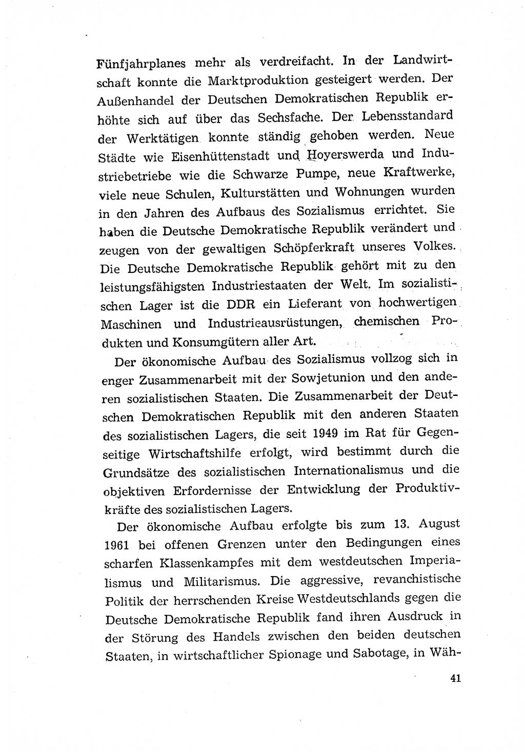 Programm der Sozialistischen Einheitspartei Deutschlands (SED) [Deutsche Demokratische Republik (DDR)] 1963, Seite 41 (Progr. SED DDR 1963, S. 41)