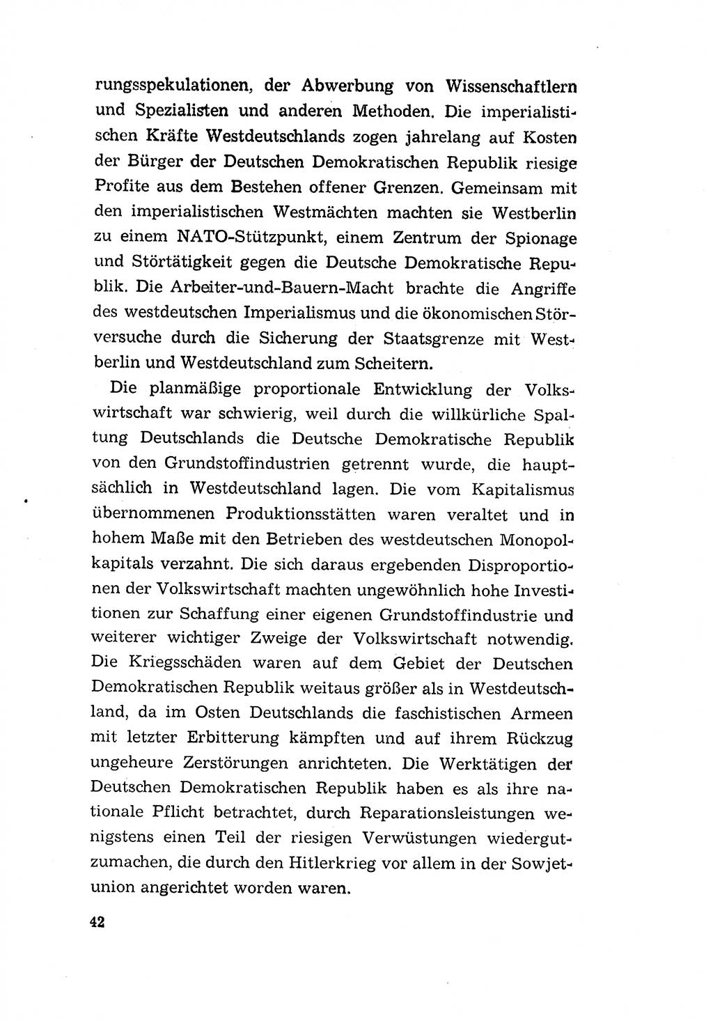 Programm der Sozialistischen Einheitspartei Deutschlands (SED) [Deutsche Demokratische Republik (DDR)] 1963, Seite 42 (Progr. SED DDR 1963, S. 42)