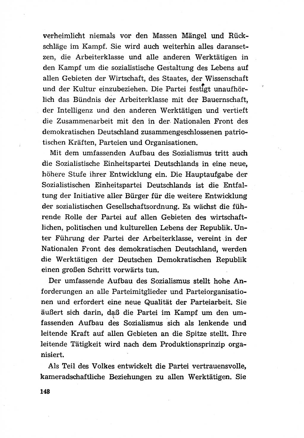 Programm der Sozialistischen Einheitspartei Deutschlands (SED) [Deutsche Demokratische Republik (DDR)] 1963, Seite 148 (Progr. SED DDR 1963, S. 148)