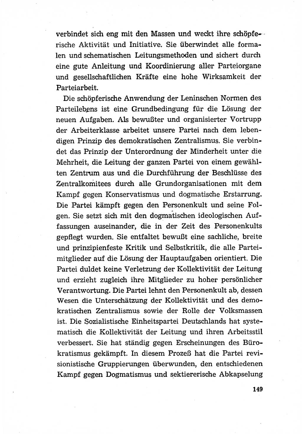 Programm der Sozialistischen Einheitspartei Deutschlands (SED) [Deutsche Demokratische Republik (DDR)] 1963, Seite 149 (Progr. SED DDR 1963, S. 149)