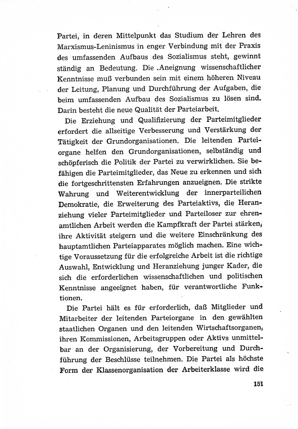Programm der Sozialistischen Einheitspartei Deutschlands (SED) [Deutsche Demokratische Republik (DDR)] 1963, Seite 151 (Progr. SED DDR 1963, S. 151)