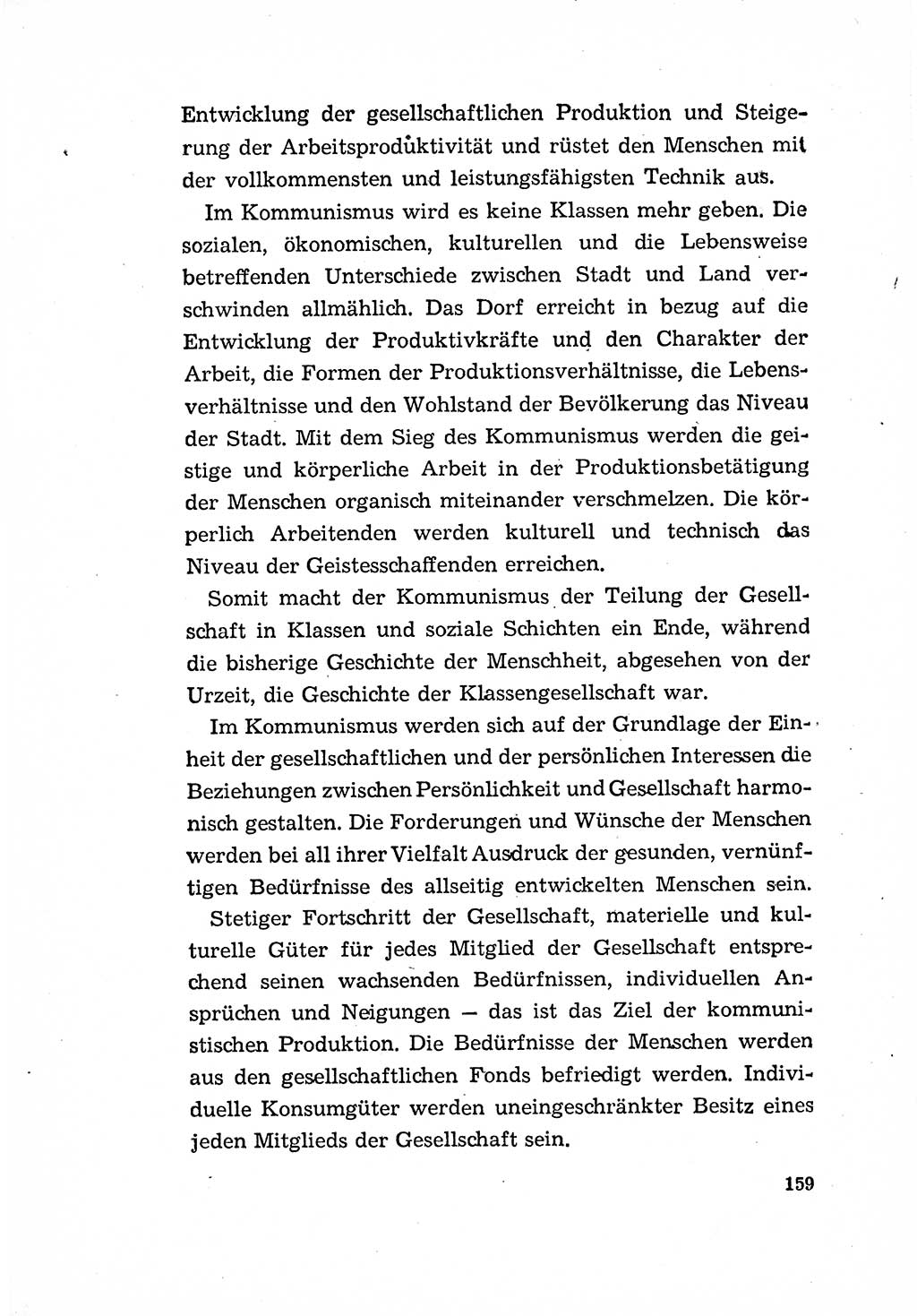 Programm der Sozialistischen Einheitspartei Deutschlands (SED) [Deutsche Demokratische Republik (DDR)] 1963, Seite 159 (Progr. SED DDR 1963, S. 159)