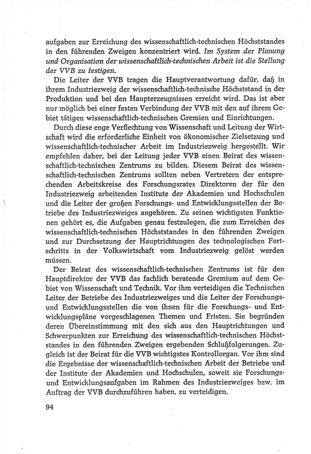 Protokoll der Verhandlungen des Ⅵ. Parteitages der Sozialistischen Einheitspartei Deutschlands (SED) [Deutsche Demokratische Republik (DDR)] 1963, Band Ⅰ, Seite 94 (Prot. Verh. Ⅵ. PT SED DDR 1963, Bd. Ⅰ, S. 94)