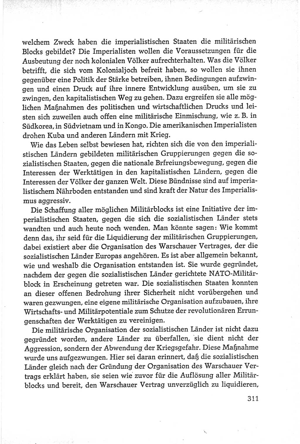 Protokoll der Verhandlungen des Ⅵ. Parteitages der Sozialistischen Einheitspartei Deutschlands (SED) [Deutsche Demokratische Republik (DDR)] 1963, Band Ⅰ, Seite 311 (Prot. Verh. Ⅵ. PT SED DDR 1963, Bd. Ⅰ, S. 311)