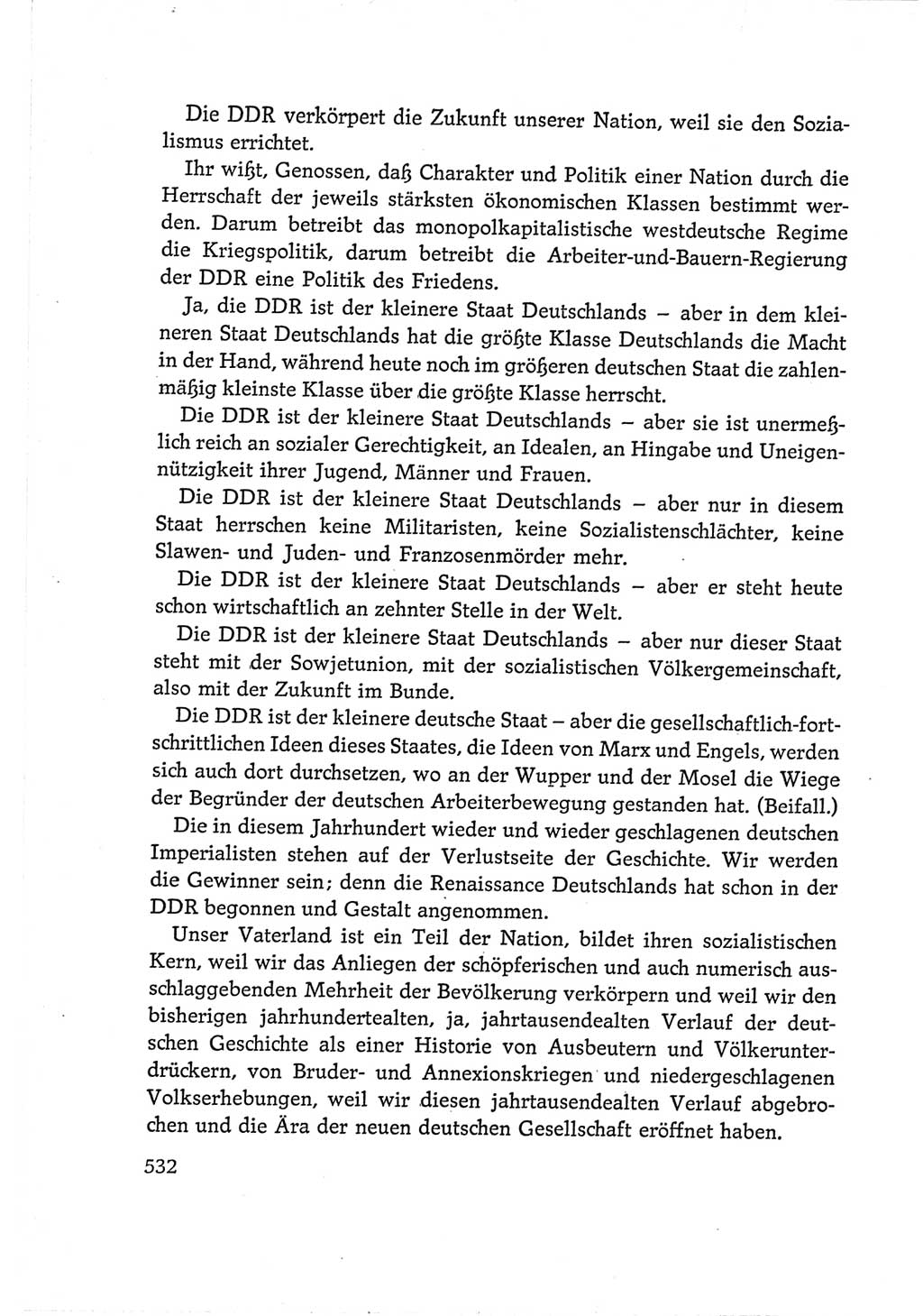 Protokoll der Verhandlungen des Ⅵ. Parteitages der Sozialistischen Einheitspartei Deutschlands (SED) [Deutsche Demokratische Republik (DDR)] 1963, Band Ⅰ, Seite 532 (Prot. Verh. Ⅵ. PT SED DDR 1963, Bd. Ⅰ, S. 532)