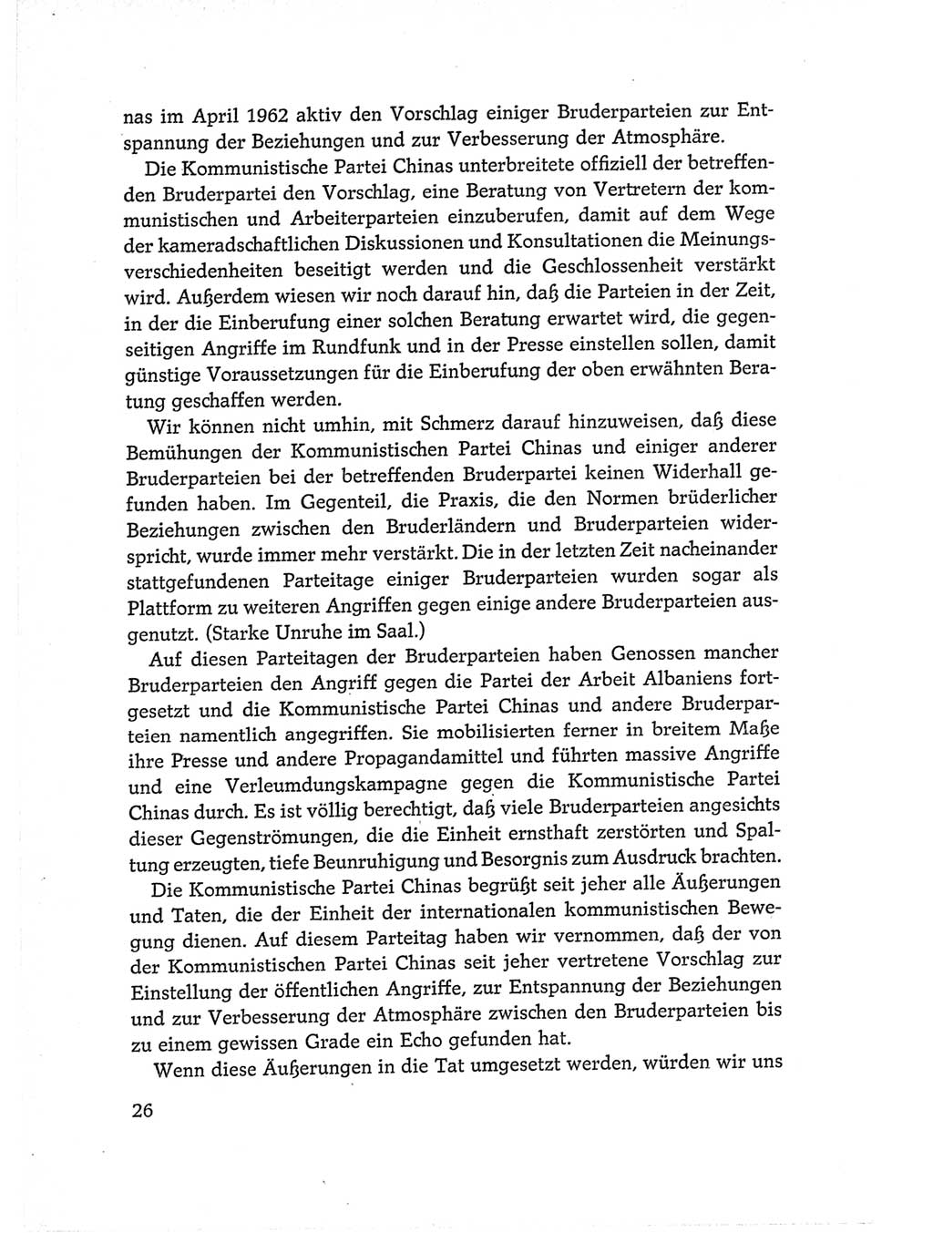 Protokoll der Verhandlungen des Ⅵ. Parteitages der Sozialistischen Einheitspartei Deutschlands (SED) [Deutsche Demokratische Republik (DDR)] 1963, Band Ⅱ, Seite 26 (Prot. Verh. Ⅵ. PT SED DDR 1963, Bd. Ⅱ, S. 26)
