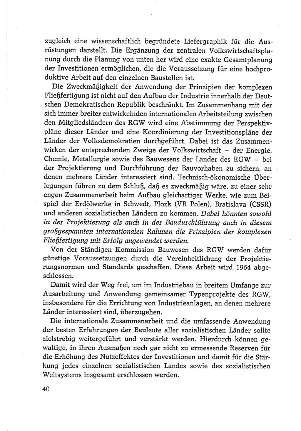 Protokoll der Verhandlungen des Ⅵ. Parteitages der Sozialistischen Einheitspartei Deutschlands (SED) [Deutsche Demokratische Republik (DDR)] 1963, Band Ⅱ, Seite 40 (Prot. Verh. Ⅵ. PT SED DDR 1963, Bd. Ⅱ, S. 40)