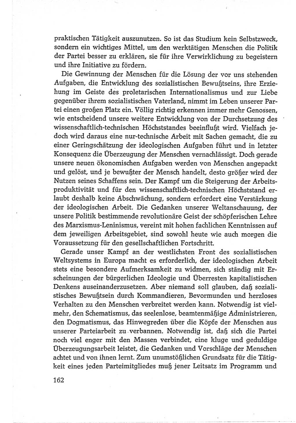 Protokoll der Verhandlungen des Ⅵ. Parteitages der Sozialistischen Einheitspartei Deutschlands (SED) [Deutsche Demokratische Republik (DDR)] 1963, Band Ⅱ, Seite 162 (Prot. Verh. Ⅵ. PT SED DDR 1963, Bd. Ⅱ, S. 162)