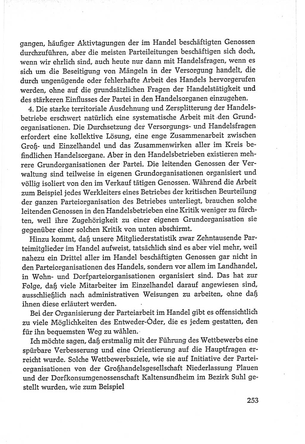 Protokoll der Verhandlungen des Ⅵ. Parteitages der Sozialistischen Einheitspartei Deutschlands (SED) [Deutsche Demokratische Republik (DDR)] 1963, Band Ⅱ, Seite 253 (Prot. Verh. Ⅵ. PT SED DDR 1963, Bd. Ⅱ, S. 253)