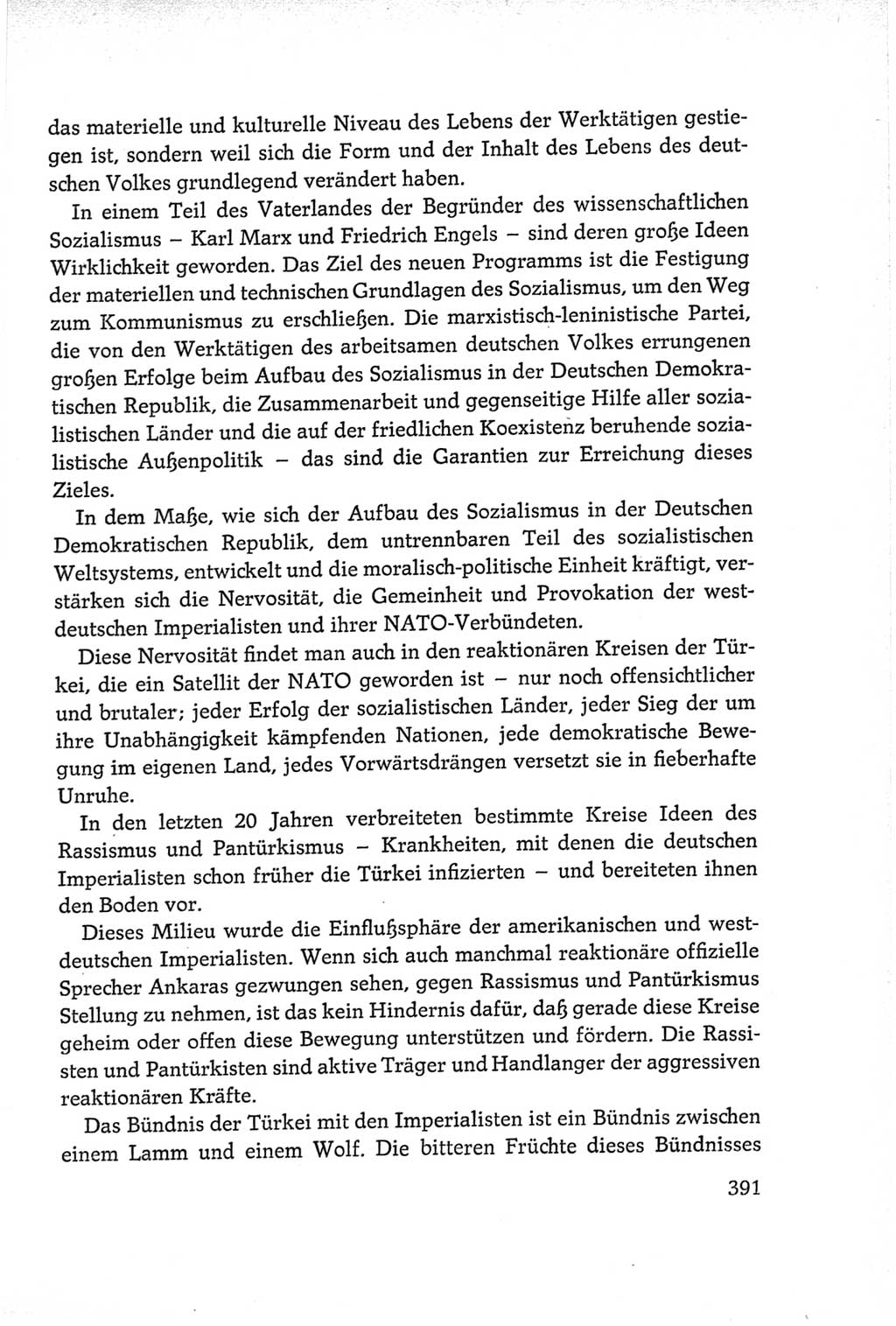 Protokoll der Verhandlungen des Ⅵ. Parteitages der Sozialistischen Einheitspartei Deutschlands (SED) [Deutsche Demokratische Republik (DDR)] 1963, Band Ⅱ, Seite 391 (Prot. Verh. Ⅵ. PT SED DDR 1963, Bd. Ⅱ, S. 391)