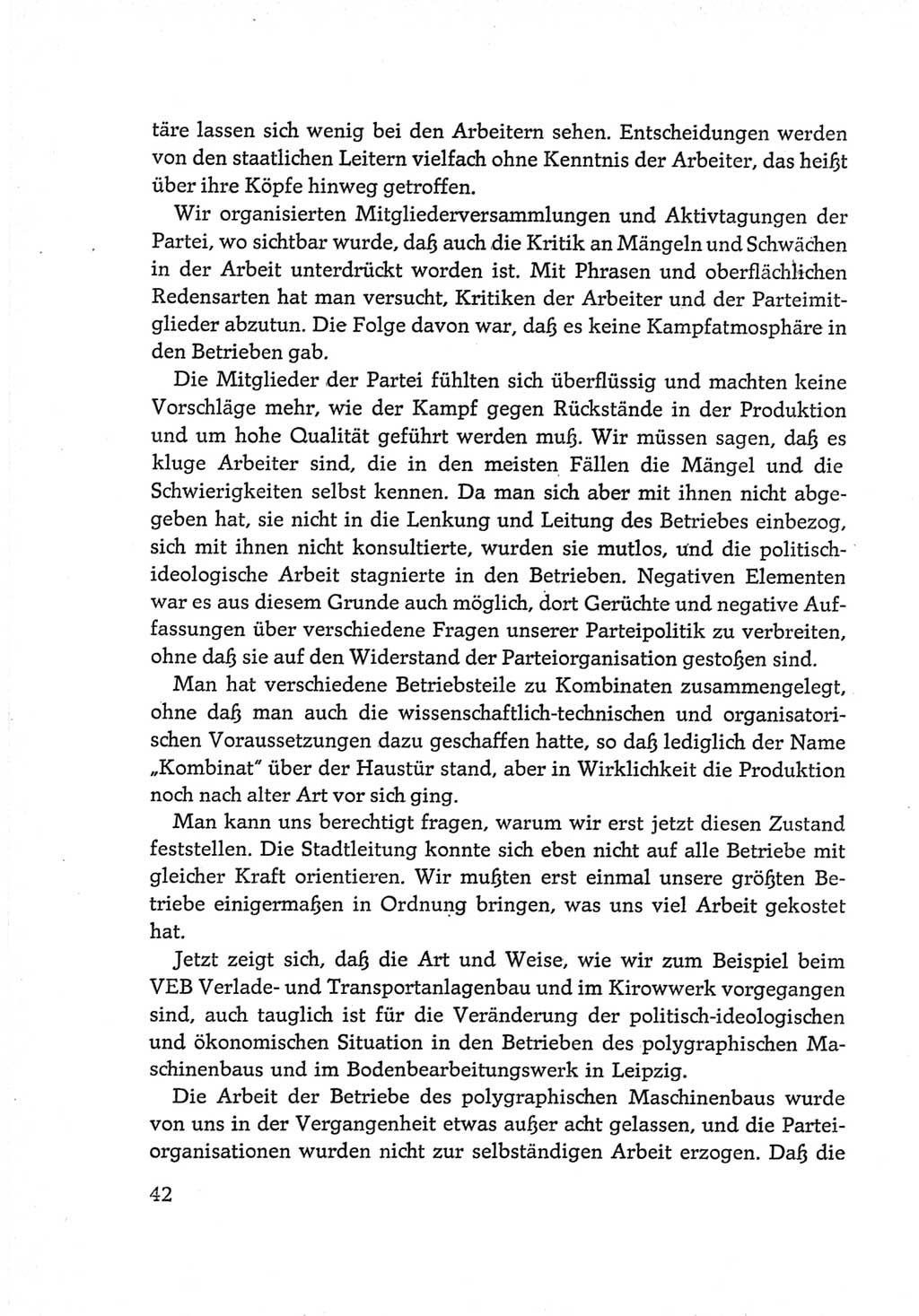 Protokoll der Verhandlungen des Ⅵ. Parteitages der Sozialistischen Einheitspartei Deutschlands (SED) [Deutsche Demokratische Republik (DDR)] 1963, Band Ⅲ, Seite 42 (Prot. Verh. Ⅵ. PT SED DDR 1963, Bd. Ⅲ, S. 42)