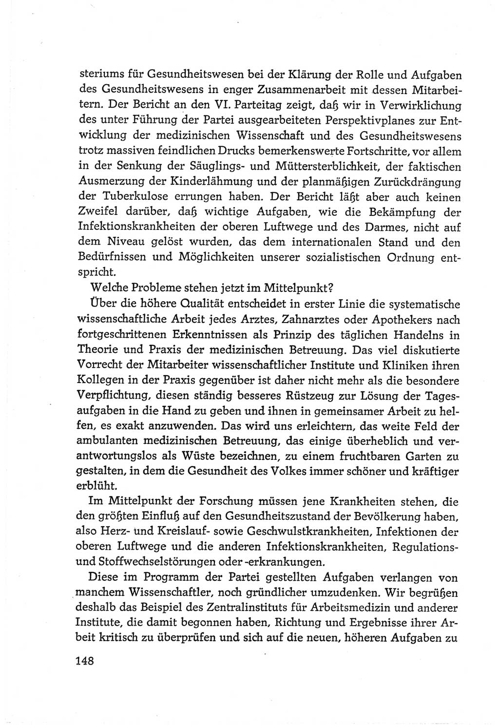 Protokoll der Verhandlungen des Ⅵ. Parteitages der Sozialistischen Einheitspartei Deutschlands (SED) [Deutsche Demokratische Republik (DDR)] 1963, Band Ⅲ, Seite 148 (Prot. Verh. Ⅵ. PT SED DDR 1963, Bd. Ⅲ, S. 148)