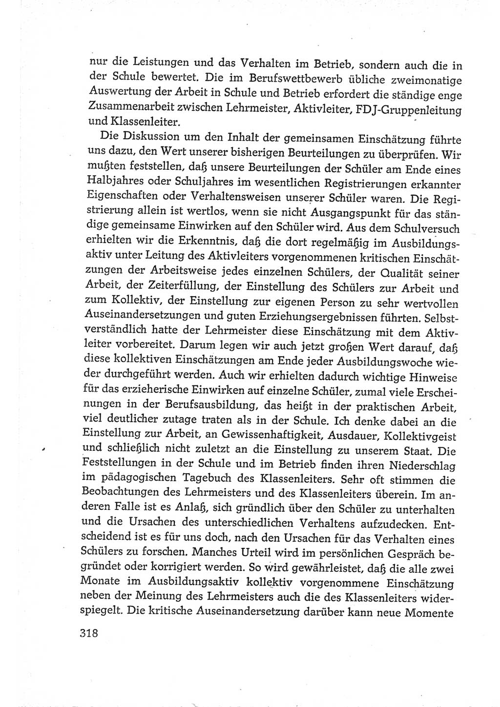 Protokoll der Verhandlungen des Ⅵ. Parteitages der Sozialistischen Einheitspartei Deutschlands (SED) [Deutsche Demokratische Republik (DDR)] 1963, Band Ⅲ, Seite 318 (Prot. Verh. Ⅵ. PT SED DDR 1963, Bd. Ⅲ, S. 318)