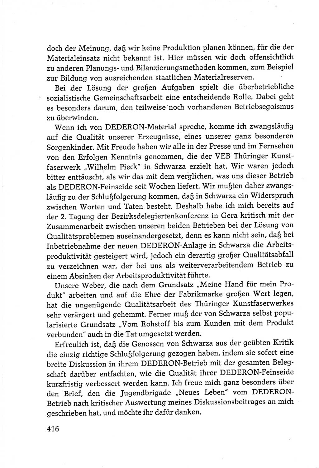 Protokoll der Verhandlungen des Ⅵ. Parteitages der Sozialistischen Einheitspartei Deutschlands (SED) [Deutsche Demokratische Republik (DDR)] 1963, Band Ⅲ, Seite 416 (Prot. Verh. Ⅵ. PT SED DDR 1963, Bd. Ⅲ, S. 416)