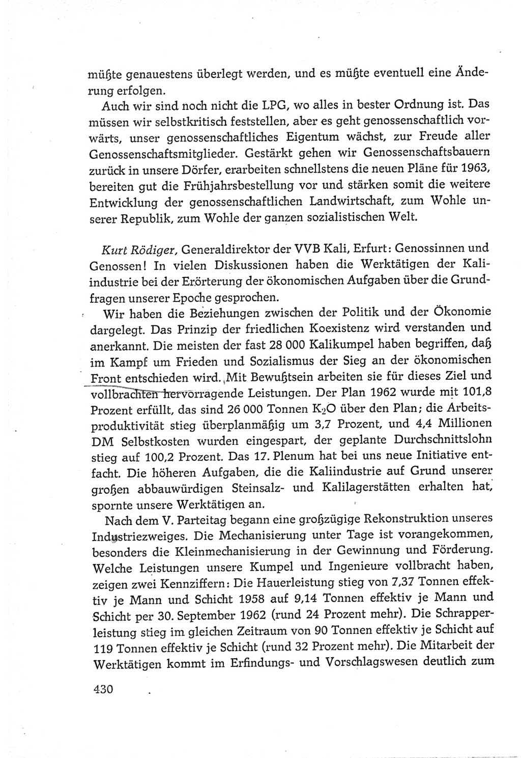 Protokoll der Verhandlungen des Ⅵ. Parteitages der Sozialistischen Einheitspartei Deutschlands (SED) [Deutsche Demokratische Republik (DDR)] 1963, Band Ⅲ, Seite 430 (Prot. Verh. Ⅵ. PT SED DDR 1963, Bd. Ⅲ, S. 430)