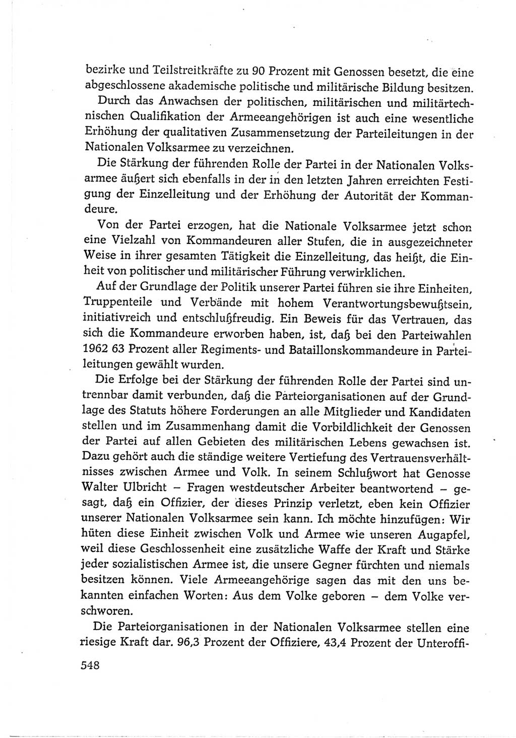 Protokoll der Verhandlungen des Ⅵ. Parteitages der Sozialistischen Einheitspartei Deutschlands (SED) [Deutsche Demokratische Republik (DDR)] 1963, Band Ⅲ, Seite 548 (Prot. Verh. Ⅵ. PT SED DDR 1963, Bd. Ⅲ, S. 548)