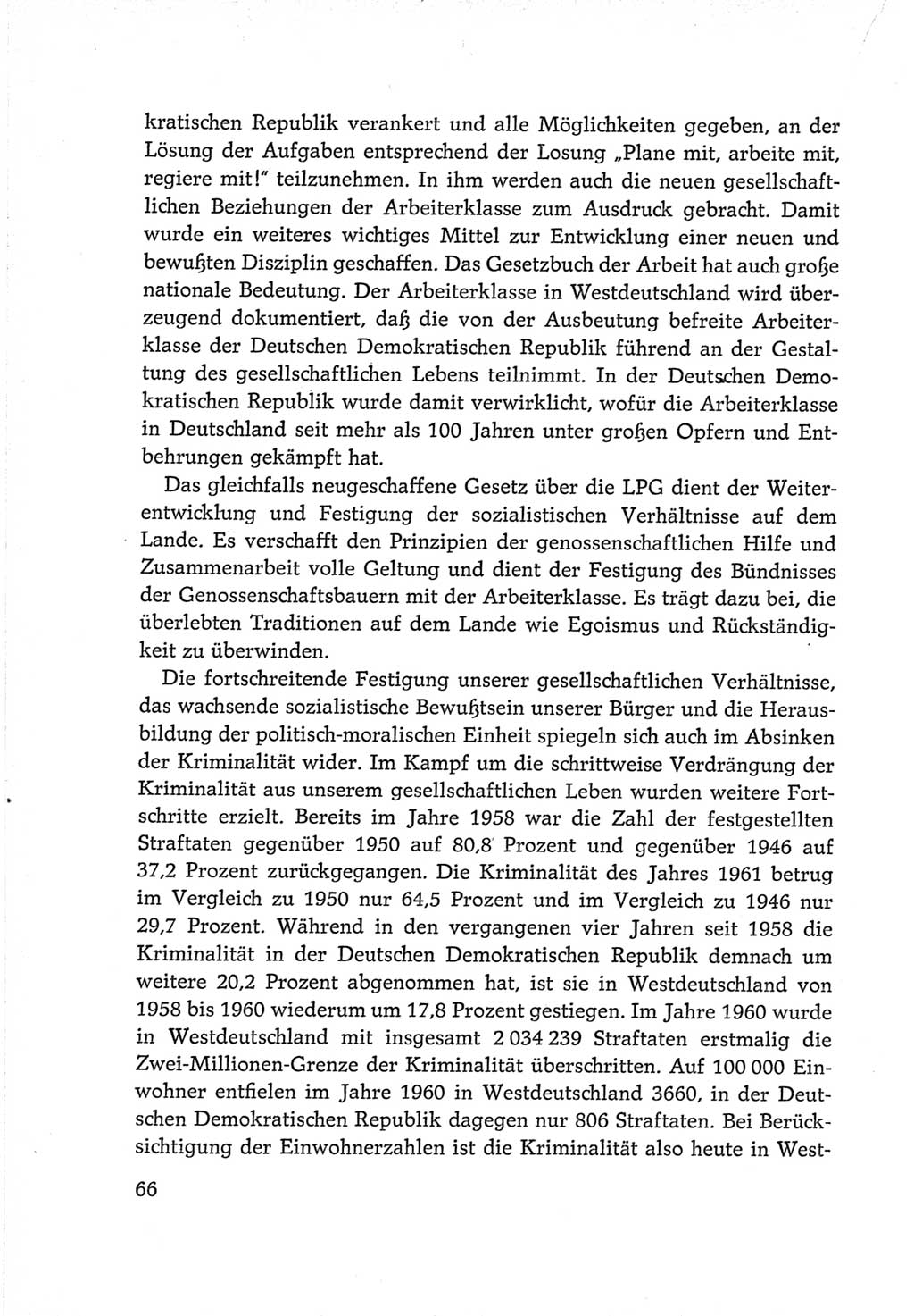 Protokoll der Verhandlungen des Ⅵ. Parteitages der Sozialistischen Einheitspartei Deutschlands (SED) [Deutsche Demokratische Republik (DDR)] 1963, Band Ⅳ, Seite 66 (Prot. Verh. Ⅵ. PT SED DDR 1963, Bd. Ⅳ, S. 66)
