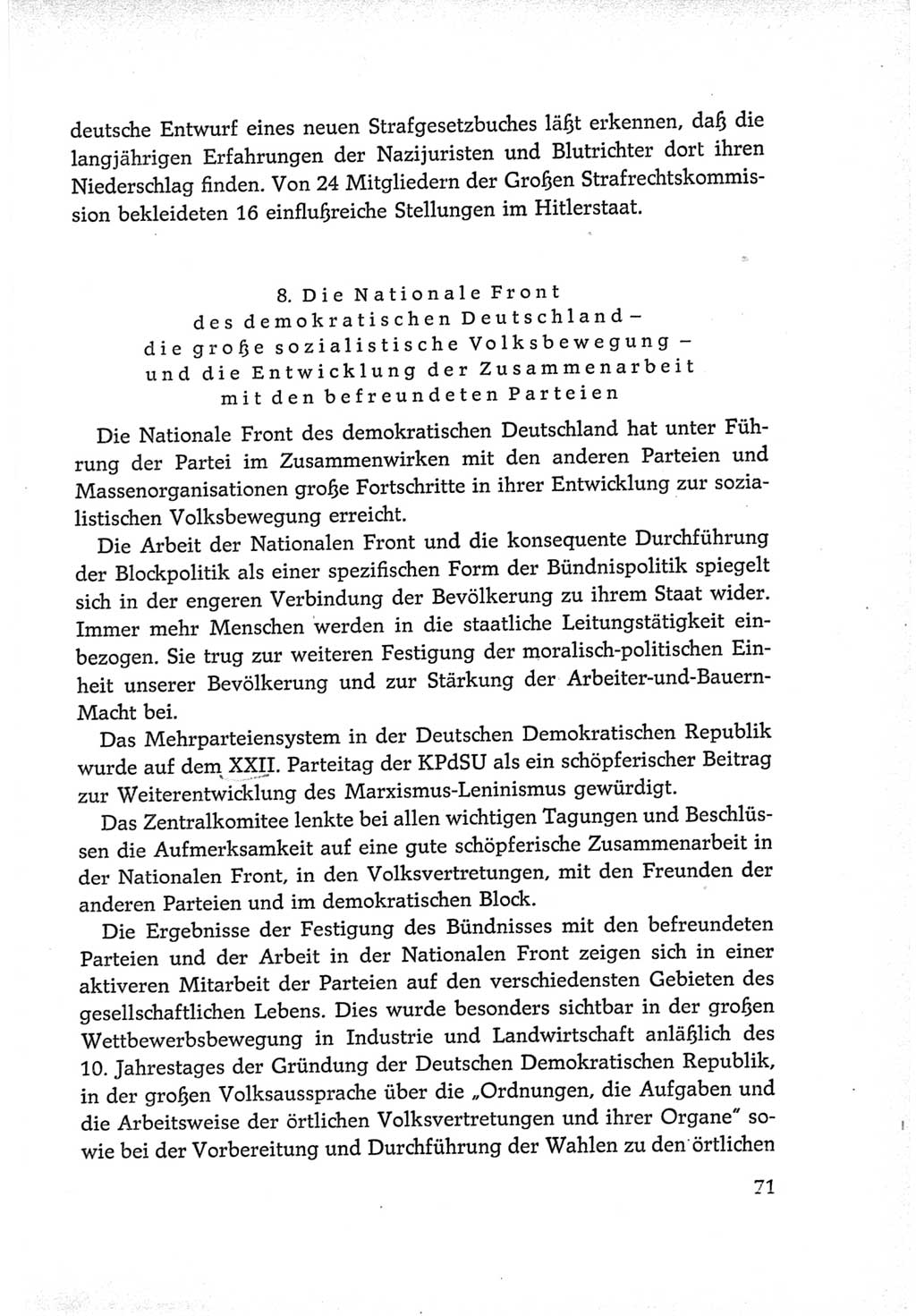 Protokoll der Verhandlungen des Ⅵ. Parteitages der Sozialistischen Einheitspartei Deutschlands (SED) [Deutsche Demokratische Republik (DDR)] 1963, Band Ⅳ, Seite 71 (Prot. Verh. Ⅵ. PT SED DDR 1963, Bd. Ⅳ, S. 71)
