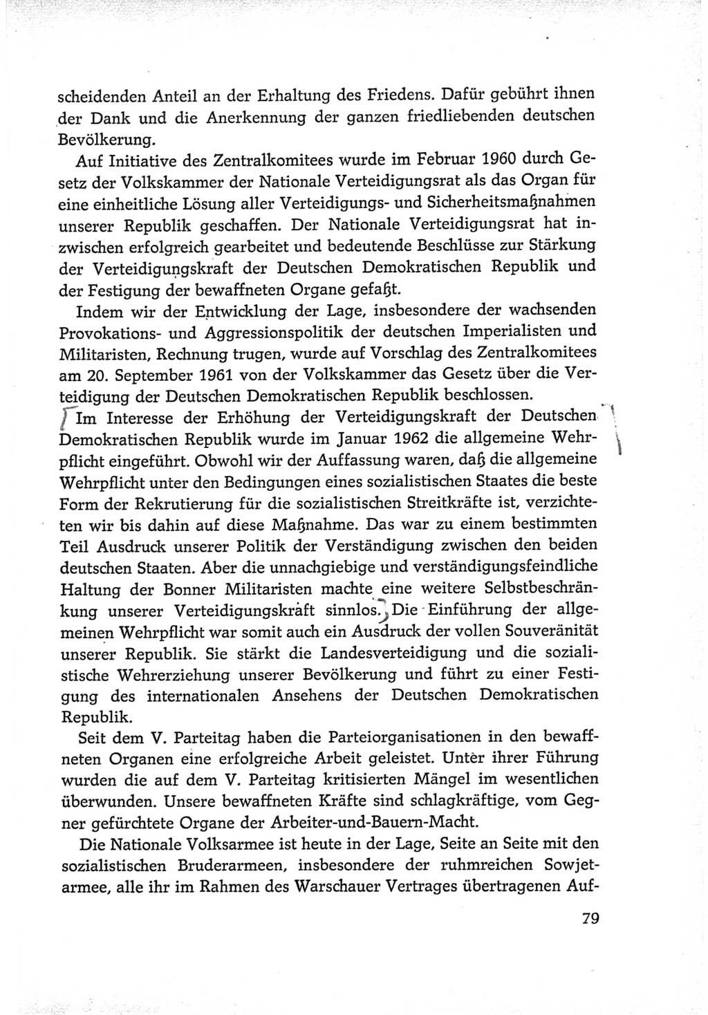 Protokoll der Verhandlungen des Ⅵ. Parteitages der Sozialistischen Einheitspartei Deutschlands (SED) [Deutsche Demokratische Republik (DDR)] 1963, Band Ⅳ, Seite 79 (Prot. Verh. Ⅵ. PT SED DDR 1963, Bd. Ⅳ, S. 79)