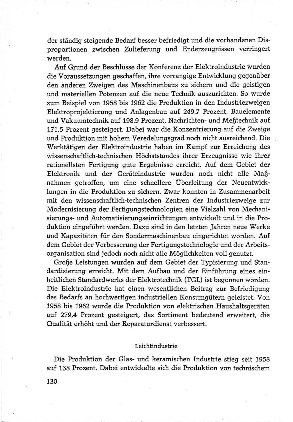 Protokoll der Verhandlungen des Ⅵ. Parteitages der Sozialistischen Einheitspartei Deutschlands (SED) [Deutsche Demokratische Republik (DDR)] 1963, Band Ⅳ, Seite 130 (Prot. Verh. Ⅵ. PT SED DDR 1963, Bd. Ⅳ, S. 130)