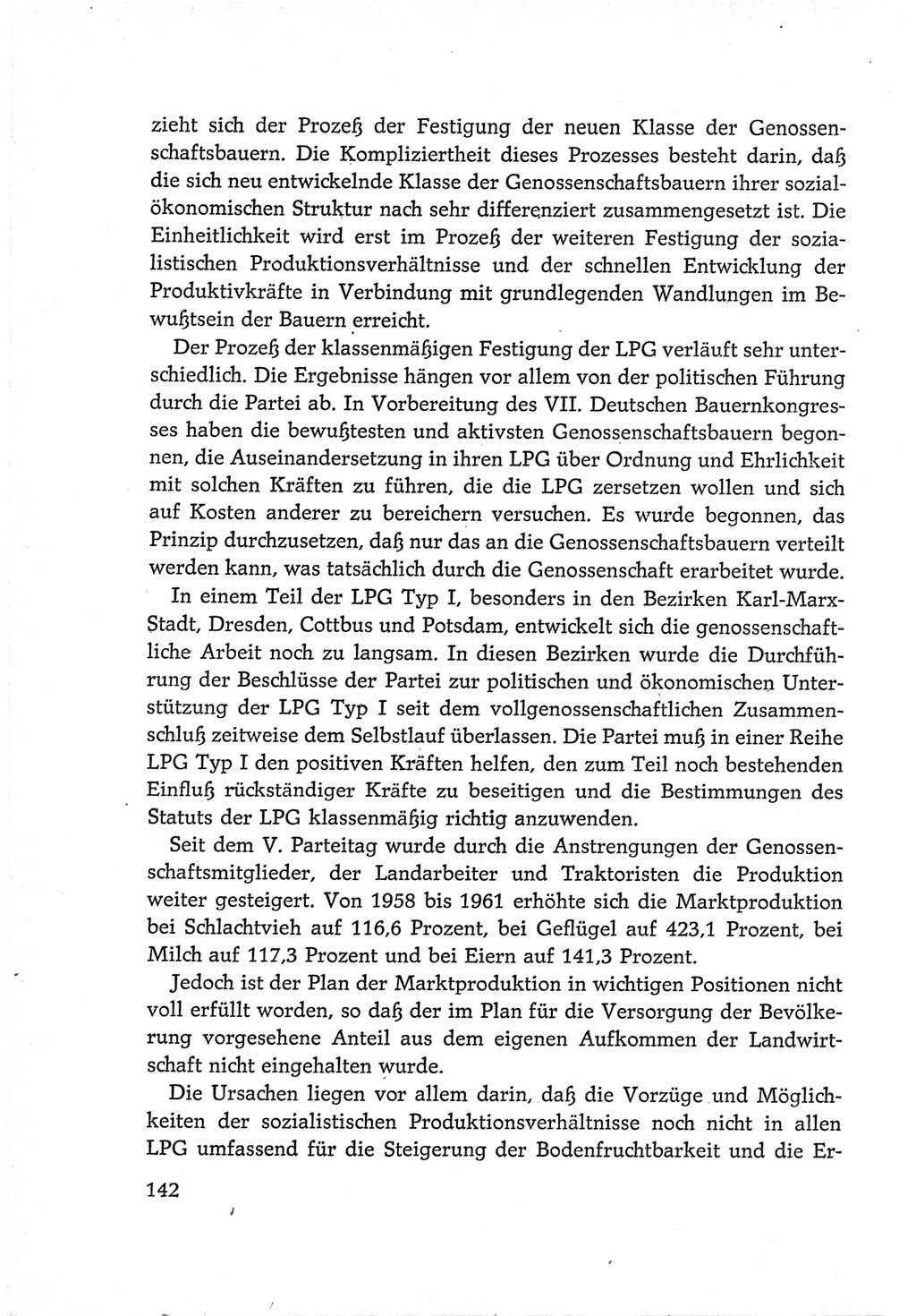 Protokoll der Verhandlungen des Ⅵ. Parteitages der Sozialistischen Einheitspartei Deutschlands (SED) [Deutsche Demokratische Republik (DDR)] 1963, Band Ⅳ, Seite 142 (Prot. Verh. Ⅵ. PT SED DDR 1963, Bd. Ⅳ, S. 142)