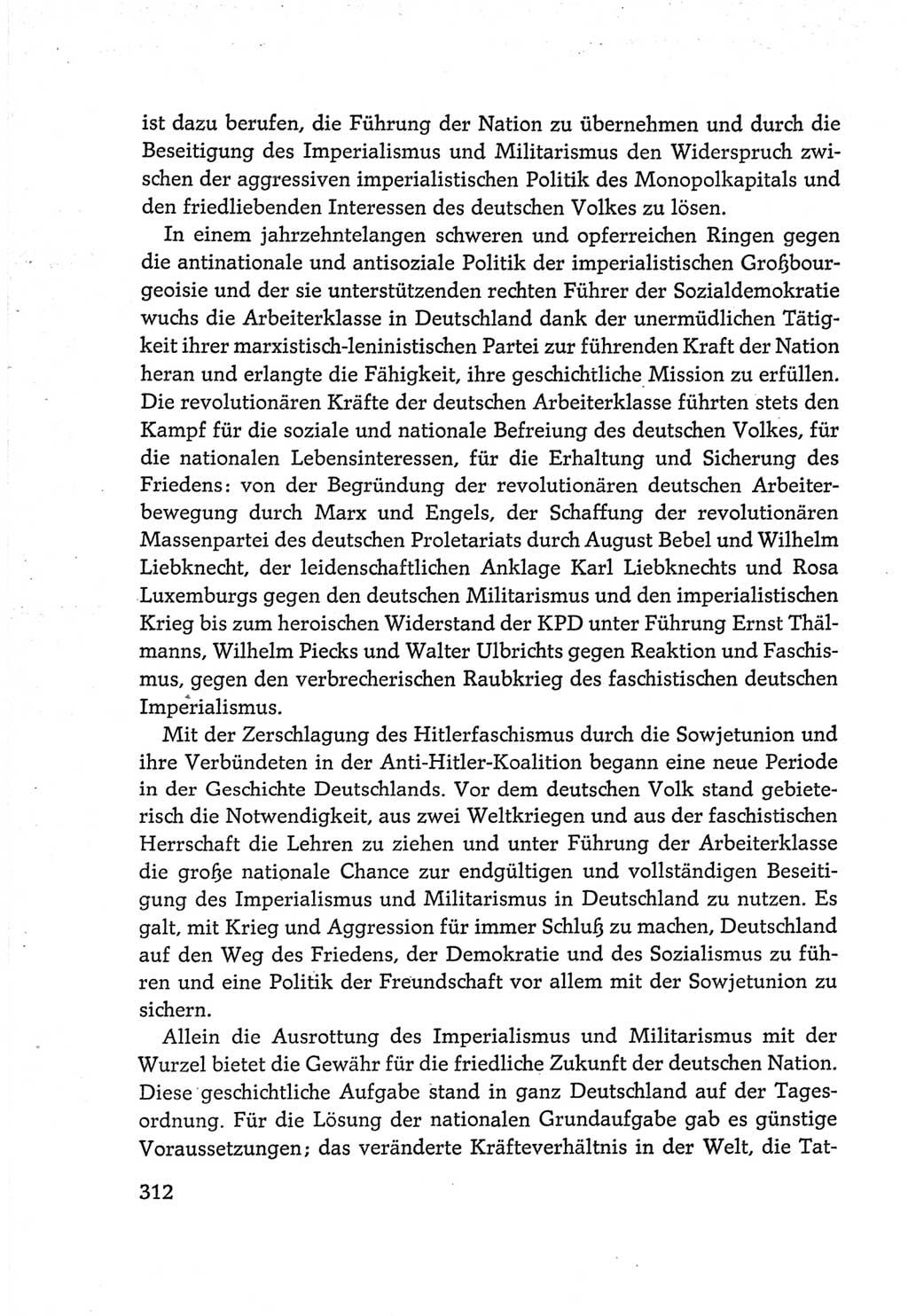 Protokoll der Verhandlungen des Ⅵ. Parteitages der Sozialistischen Einheitspartei Deutschlands (SED) [Deutsche Demokratische Republik (DDR)] 1963, Band Ⅳ, Seite 312 (Prot. Verh. Ⅵ. PT SED DDR 1963, Bd. Ⅳ, S. 312)