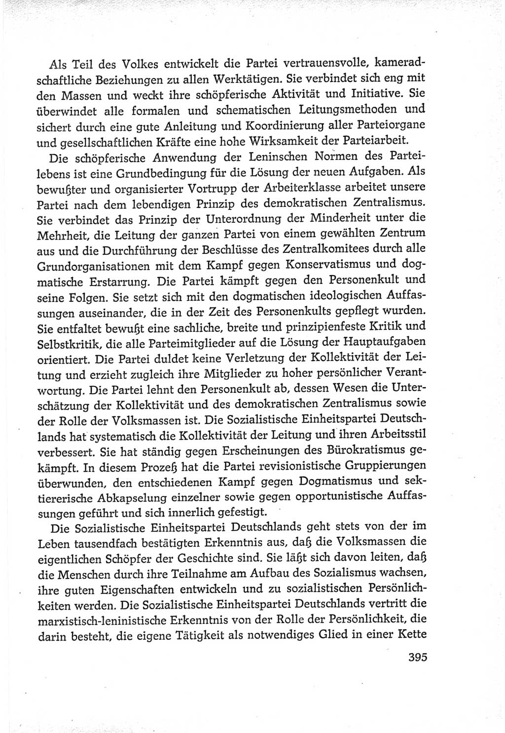Protokoll der Verhandlungen des Ⅵ. Parteitages der Sozialistischen Einheitspartei Deutschlands (SED) [Deutsche Demokratische Republik (DDR)] 1963, Band Ⅳ, Seite 395 (Prot. Verh. Ⅵ. PT SED DDR 1963, Bd. Ⅳ, S. 395)