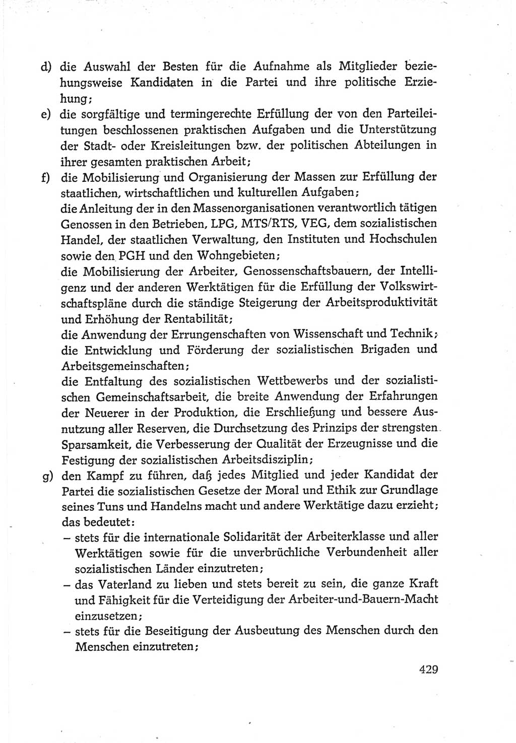 Protokoll der Verhandlungen des Ⅵ. Parteitages der Sozialistischen Einheitspartei Deutschlands (SED) [Deutsche Demokratische Republik (DDR)] 1963, Band Ⅳ, Seite 429 (Prot. Verh. Ⅵ. PT SED DDR 1963, Bd. Ⅳ, S. 429)