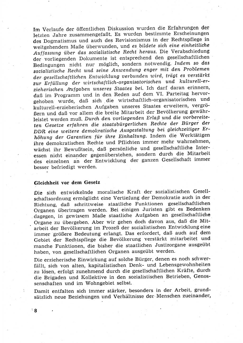 Rechtspflegeerlaß [Deutsche Demokratische Republik (DDR)] 1963, Seite 8 (R.-Pfl.-Erl. DDR 1963, S. 8)