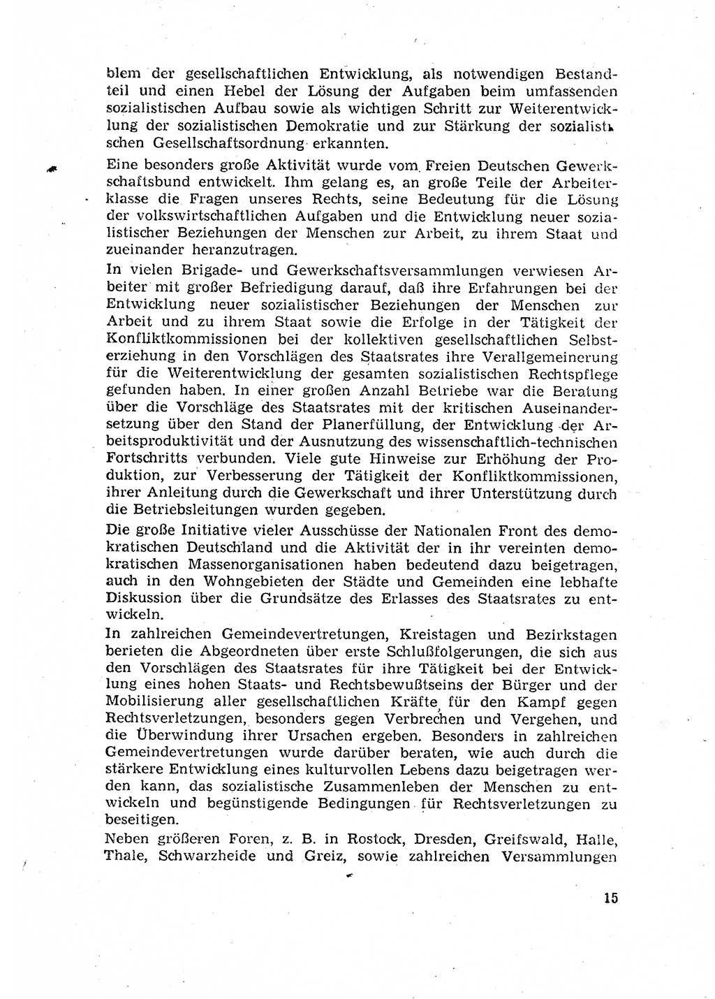 Rechtspflegeerlaß [Deutsche Demokratische Republik (DDR)] 1963, Seite 15 (R.-Pfl.-Erl. DDR 1963, S. 15)