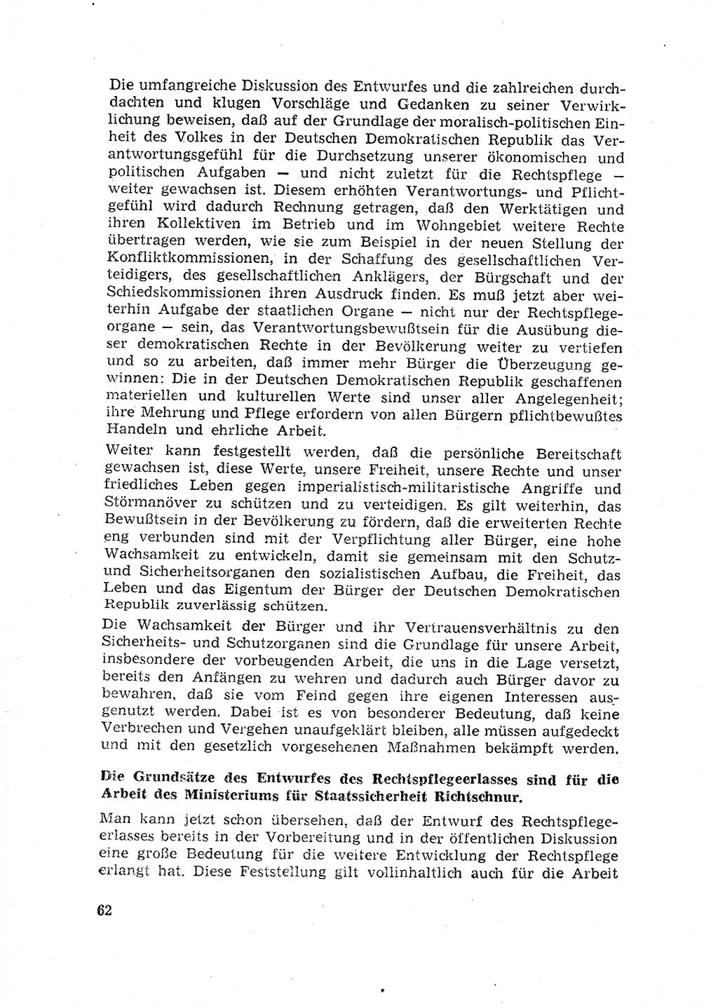 Rechtspflegeerlaß [Deutsche Demokratische Republik (DDR)] 1963, Seite 62 (R.-Pfl.-Erl. DDR 1963, S. 62)