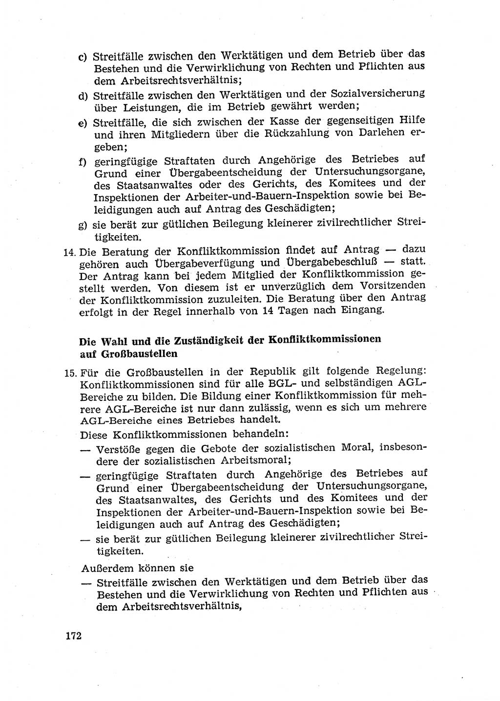 Rechtspflegeerlaß [Deutsche Demokratische Republik (DDR)] 1963, Seite 172 (R.-Pfl.-Erl. DDR 1963, S. 172)