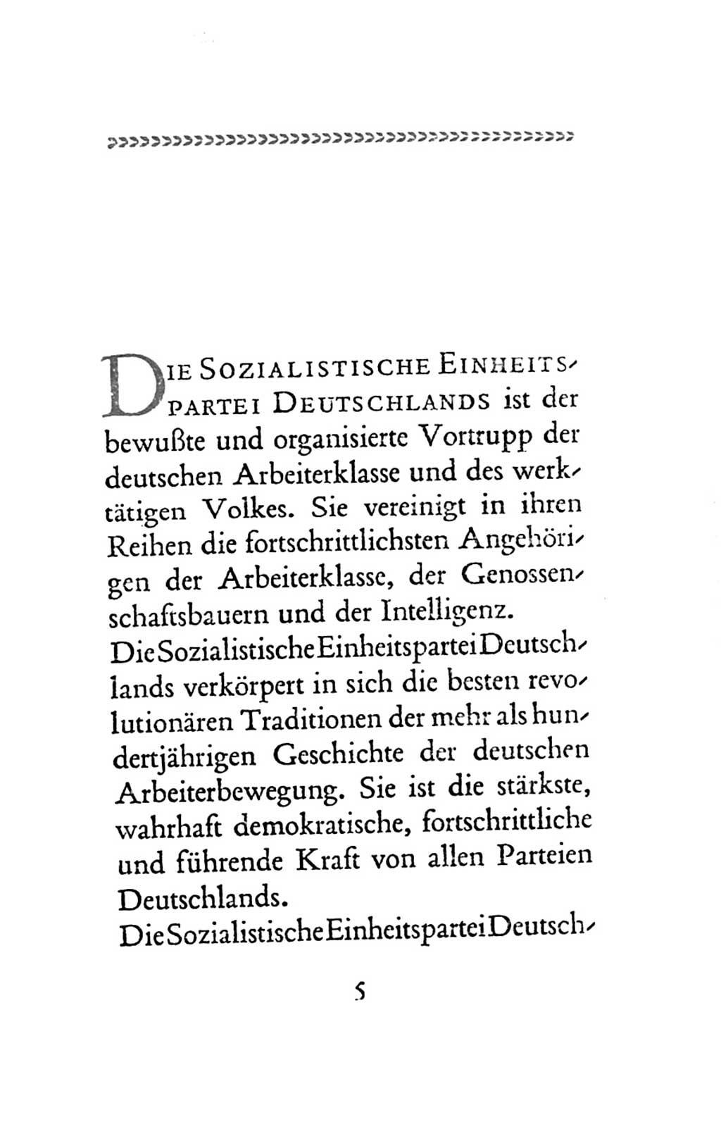 Statut der Sozialistischen Einheitspartei Deutschlands (SED) 1963, Seite 5 (St. SED DDR 1963, S. 5)