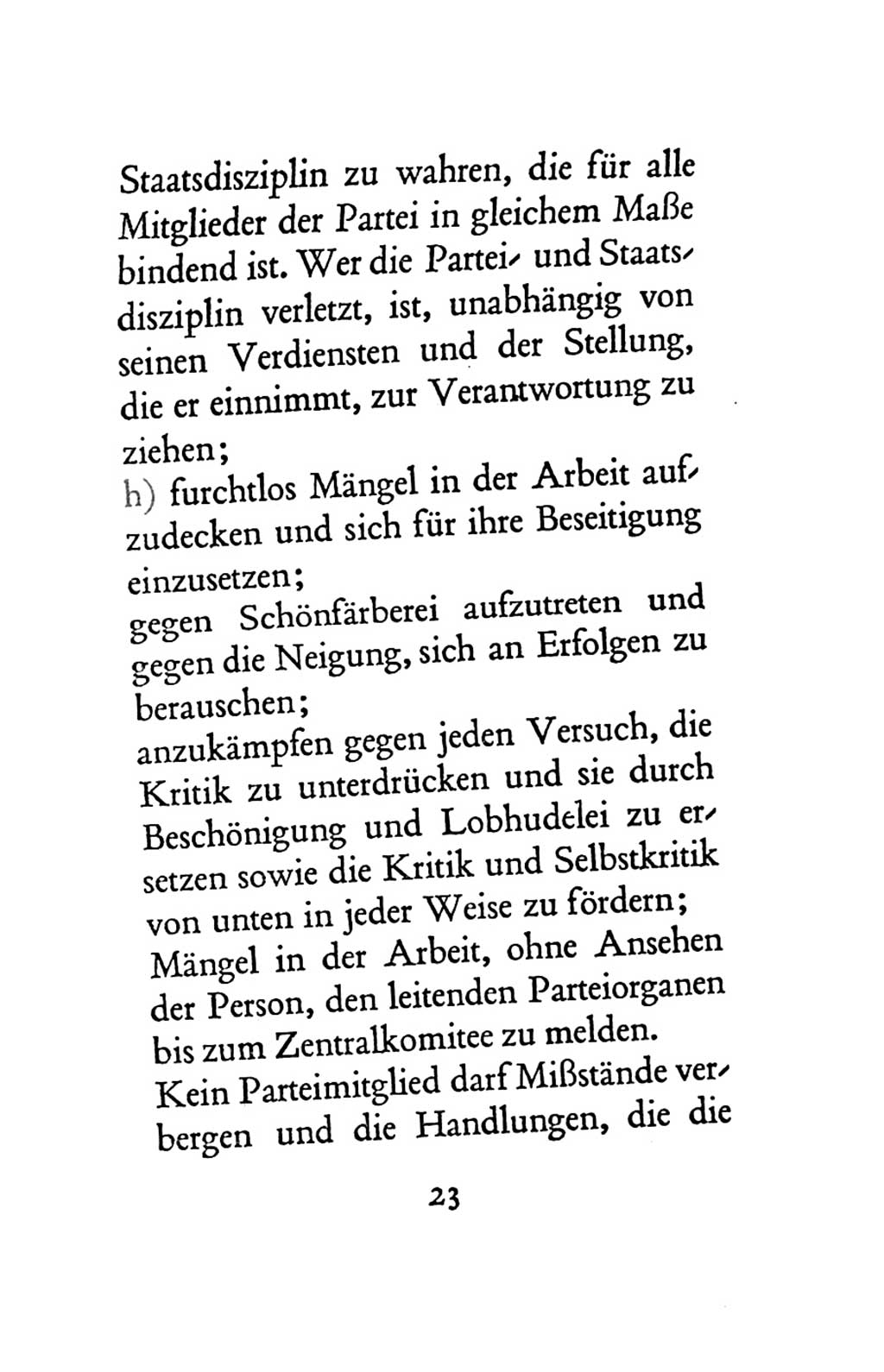 Statut der Sozialistischen Einheitspartei Deutschlands (SED) 1963, Seite 23 (St. SED DDR 1963, S. 23)