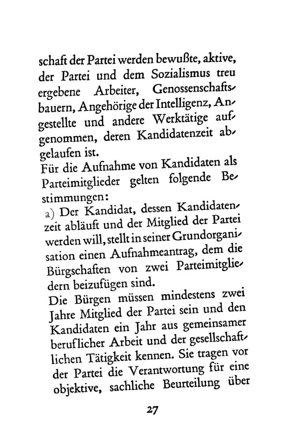 Statut der Sozialistischen Einheitspartei Deutschlands (SED) 1963, Seite 27 (St. SED DDR 1963, S. 27)