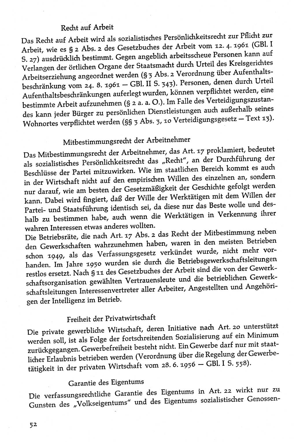 Volksdemokratische Ordnung in Mitteldeutschland [Deutsche Demokratische Republik (DDR)], Texte zur verfassungsrechtlichen Situation 1963, Seite 52 (Volksdem. Ordn. Md. DDR 1963, S. 52)
