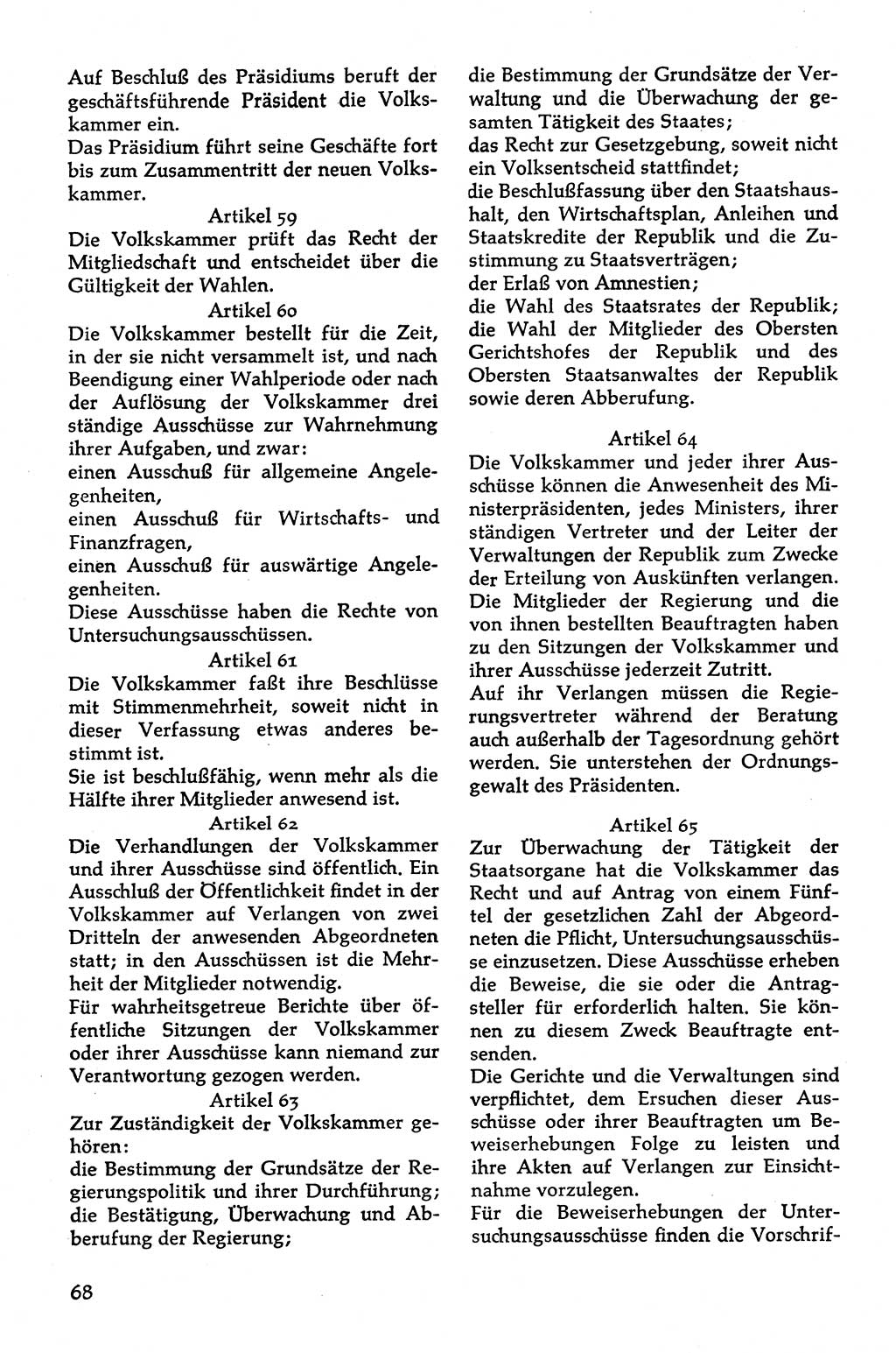 Volksdemokratische Ordnung in Mitteldeutschland [Deutsche Demokratische Republik (DDR)], Texte zur verfassungsrechtlichen Situation 1963, Seite 68 (Volksdem. Ordn. Md. DDR 1963, S. 68)