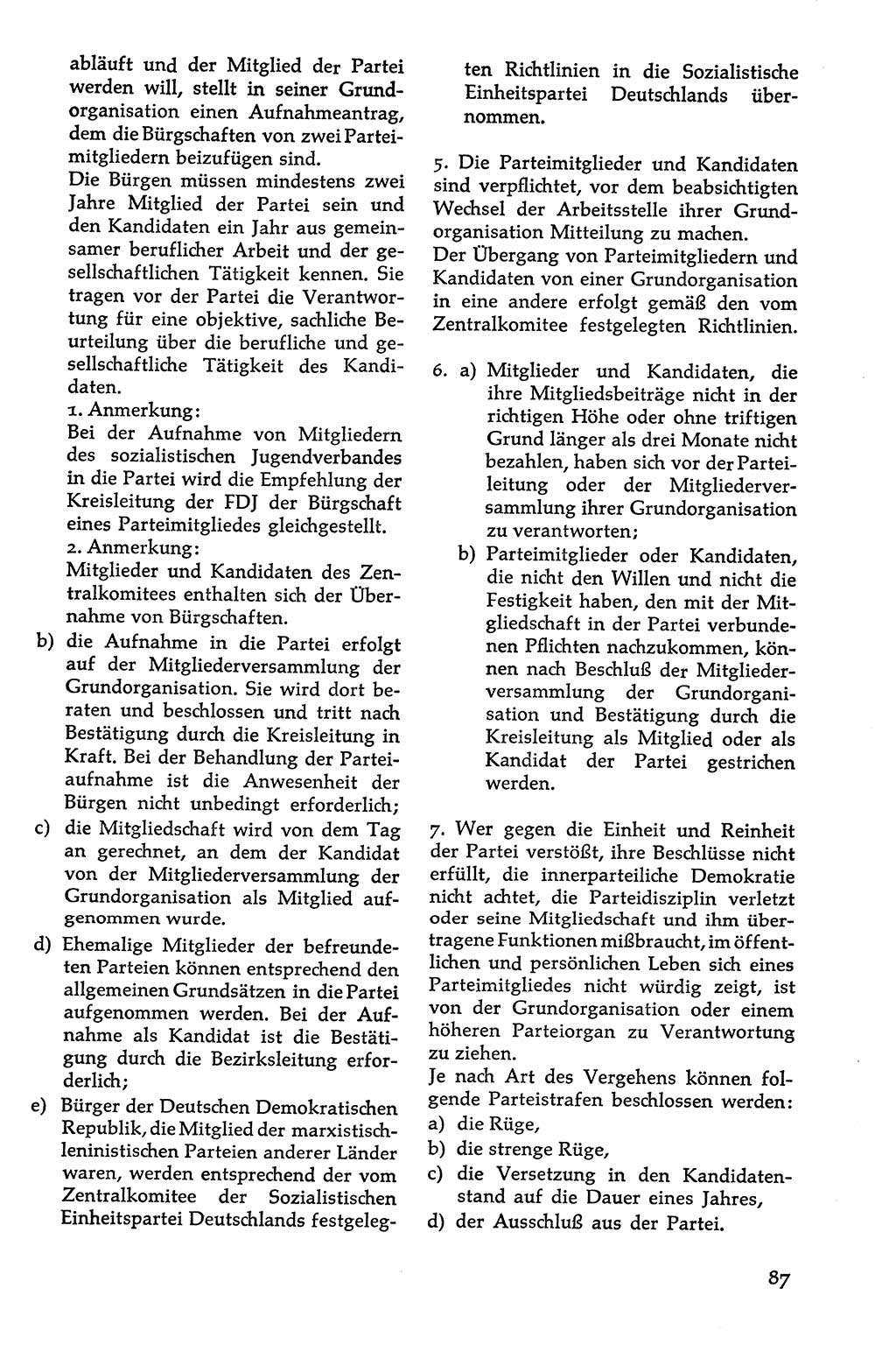 Volksdemokratische Ordnung in Mitteldeutschland [Deutsche Demokratische Republik (DDR)], Texte zur verfassungsrechtlichen Situation 1963, Seite 87 (Volksdem. Ordn. Md. DDR 1963, S. 87)