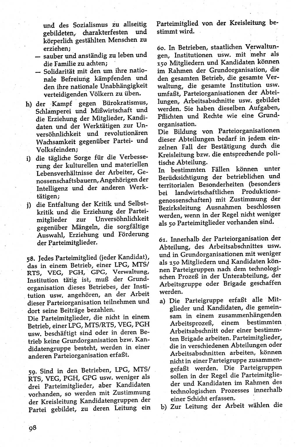 Volksdemokratische Ordnung in Mitteldeutschland [Deutsche Demokratische Republik (DDR)], Texte zur verfassungsrechtlichen Situation 1963, Seite 98 (Volksdem. Ordn. Md. DDR 1963, S. 98)