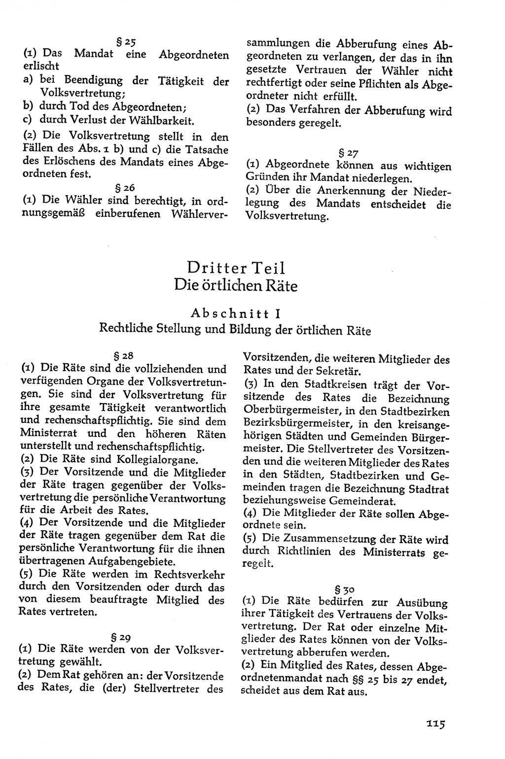 Volksdemokratische Ordnung in Mitteldeutschland [Deutsche Demokratische Republik (DDR)], Texte zur verfassungsrechtlichen Situation 1963, Seite 115 (Volksdem. Ordn. Md. DDR 1963, S. 115)