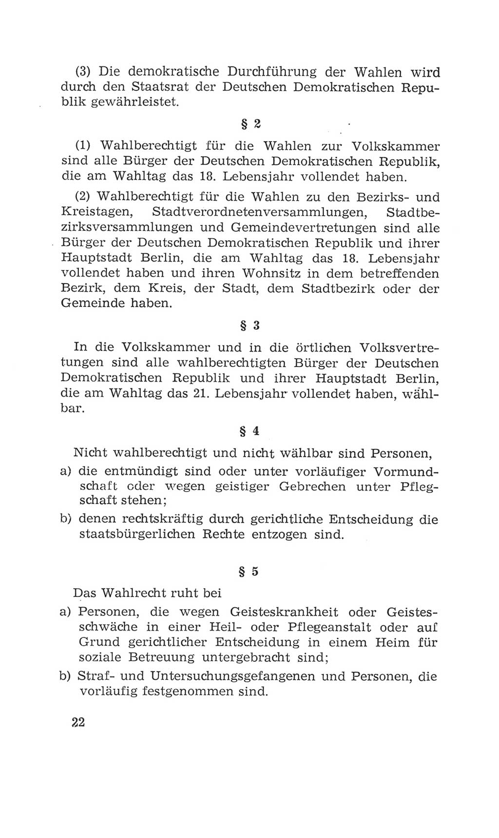 Volkskammer (VK) der Deutschen Demokratischen Republik (DDR), 4. Wahlperiode 1963-1967, Seite 22 (VK. DDR 4. WP. 1963-1967, S. 22)