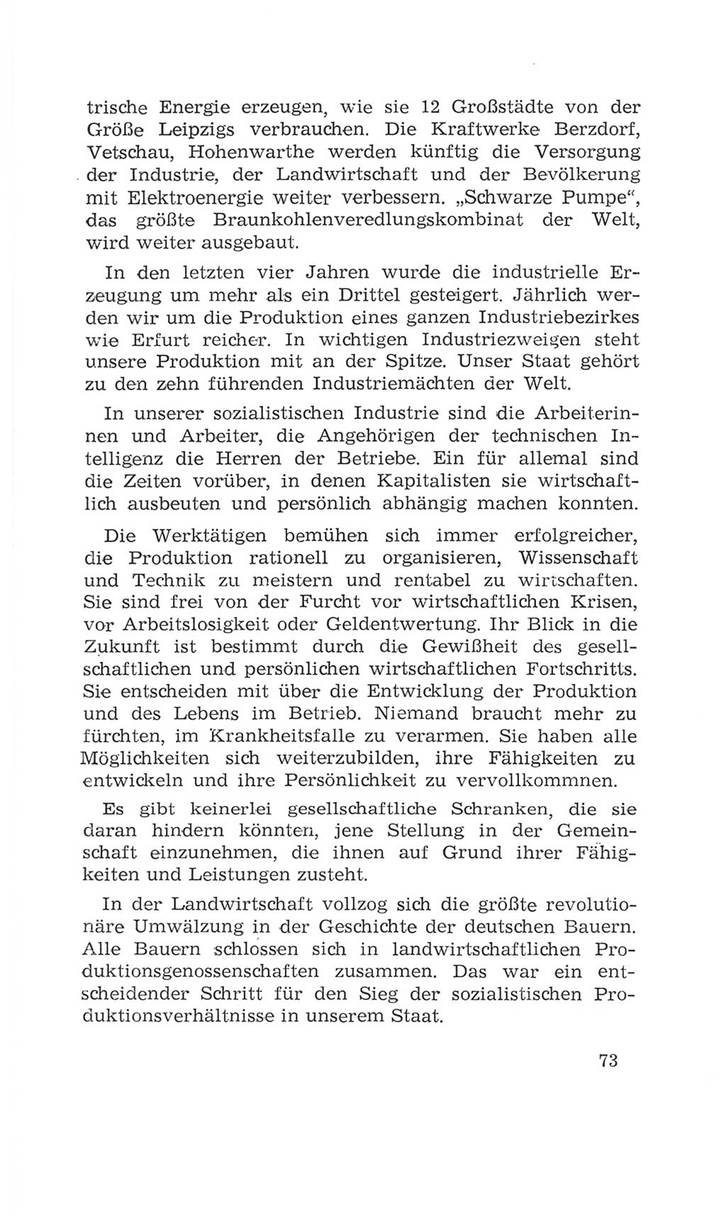 Volkskammer (VK) der Deutschen Demokratischen Republik (DDR), 4. Wahlperiode 1963-1967, Seite 73 (VK. DDR 4. WP. 1963-1967, S. 73)