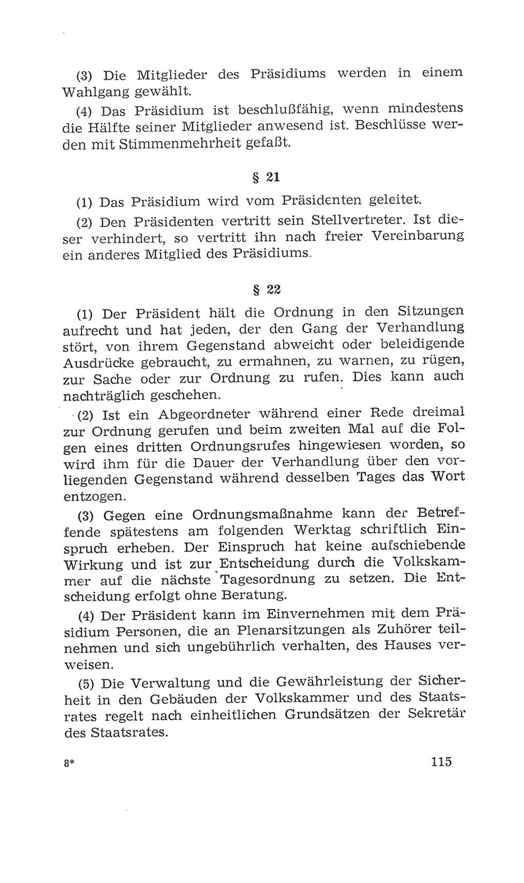 Volkskammer (VK) der Deutschen Demokratischen Republik (DDR), 4. Wahlperiode 1963-1967, Seite 115 (VK. DDR 4. WP. 1963-1967, S. 115)