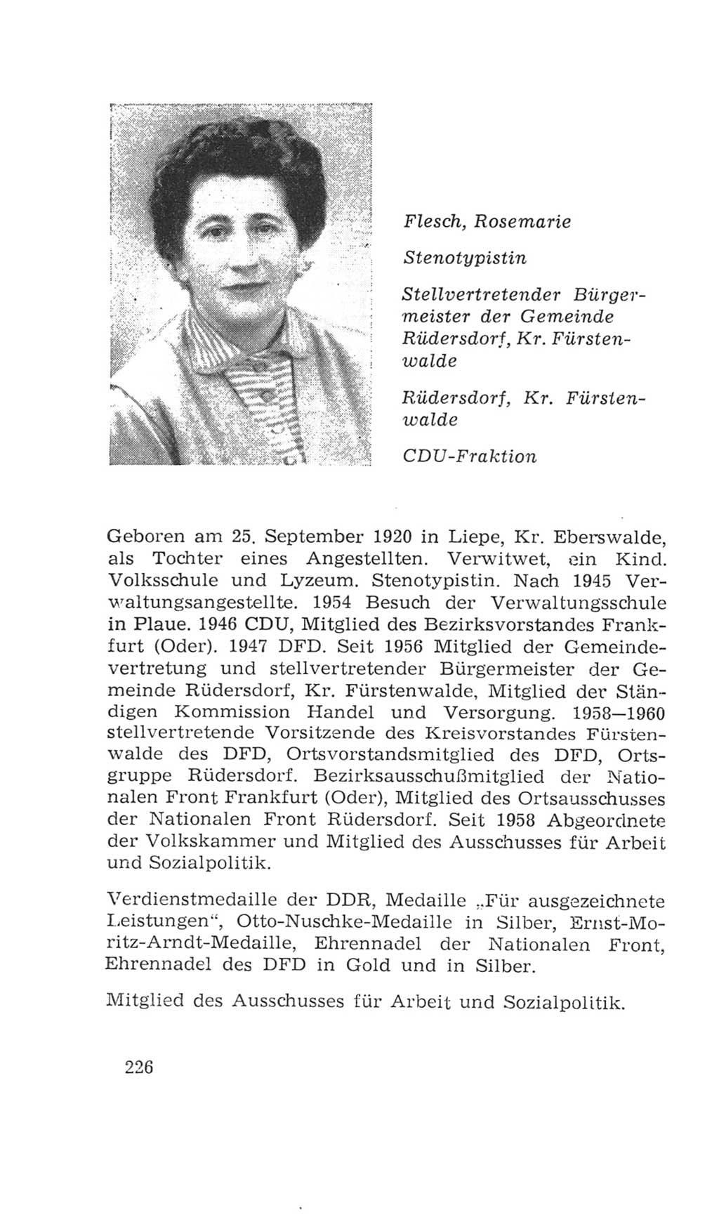Volkskammer (VK) der Deutschen Demokratischen Republik (DDR), 4. Wahlperiode 1963-1967, Seite 226 (VK. DDR 4. WP. 1963-1967, S. 226)