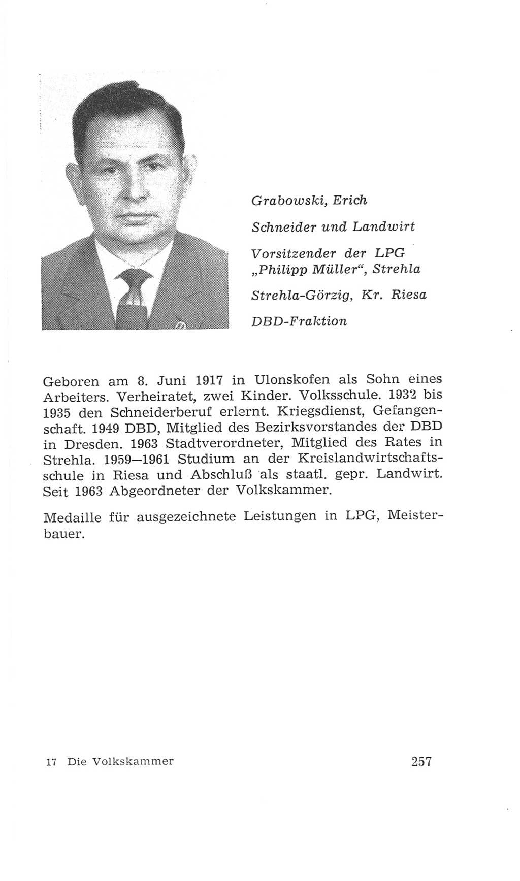 Volkskammer (VK) der Deutschen Demokratischen Republik (DDR), 4. Wahlperiode 1963-1967, Seite 257 (VK. DDR 4. WP. 1963-1967, S. 257)